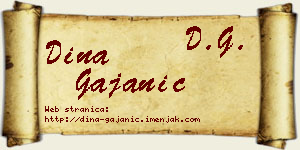 Dina Gajanić vizit kartica